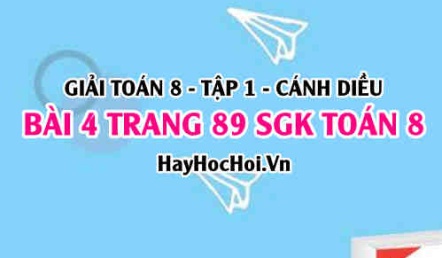 Giải bài 4 trang 89 Toán 8 Tập 1 SGK Cánh Diều